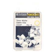 Centurion 7mm White Cable Clips (Pack of 14)-CC04P - Pack of 5