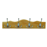 Centurion 4 Tri-Hooks On Scallop Top Board - Chrome Plated Hooks - Pine - Pack of 3