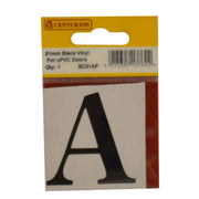 Centurion 51mm Black Traditional Oldstyle Font Vinyl Letter A - Pack of 5