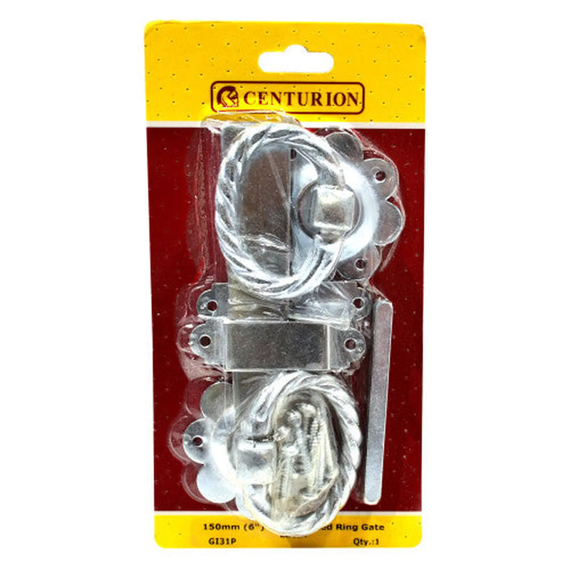 Centurion 150mm (6")  BZP Twisted Ring Gate Latch - Pack of 3