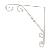 Centurion Wrought Iron Scroll Brackets, White Finish, 250mm - Pack of 10