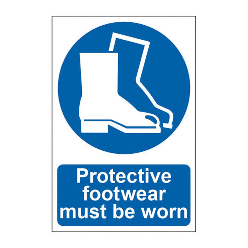 Centurion Protective footwear must be worn - Self Adhesive PP (200 x 300mm) - Min Order 2