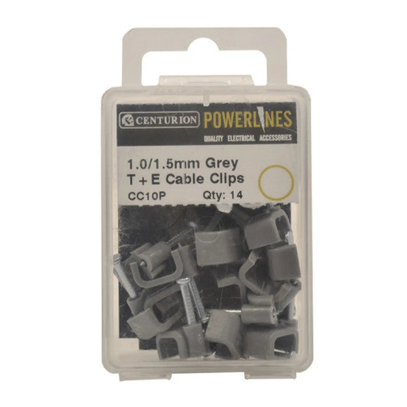Centurion Grey Cable Clips 1.00/1.5mm - Pack of 5