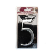 Centurion Gloss Black Numbered Plaque 5 - Pack of 2