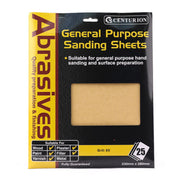 Centurion Abrasives Sandpaper Sheets, Coarse M2 / 60 grit - Pack of 5