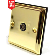 Centurion Victorian Brass Single Co Axial Socket - Pack of 5