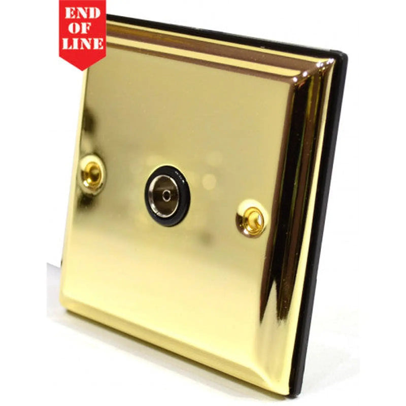 Centurion Victorian Brass Single Co Axial Socket - Pack of 5