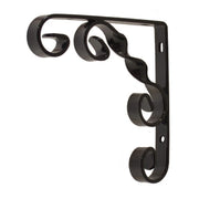 Centurion Wrought Iron Scroll Brackets, Black Finish, 100mm - Pack of 10