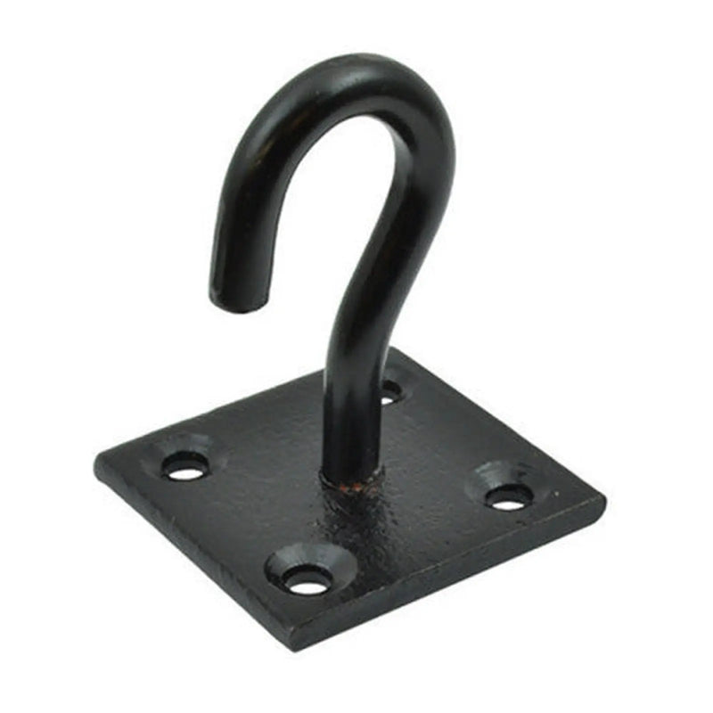 Centurion Steel Hook On Plate, Black, 8mm x 50mm - Pack of 10