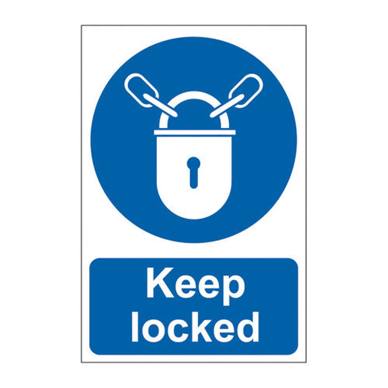 Centurion Keep locked - Self Adhesive PP (200 x 300mm) - Min Order 2