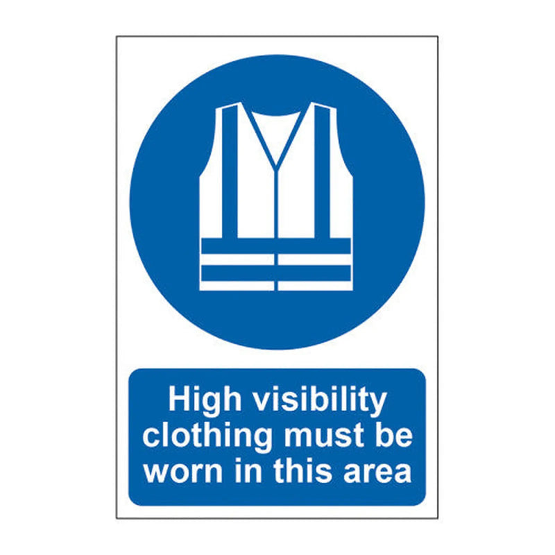 Centurion High visibility clothing must be worn in this area - Self Adhesive PP (200 x 300mm) - Min Order 2