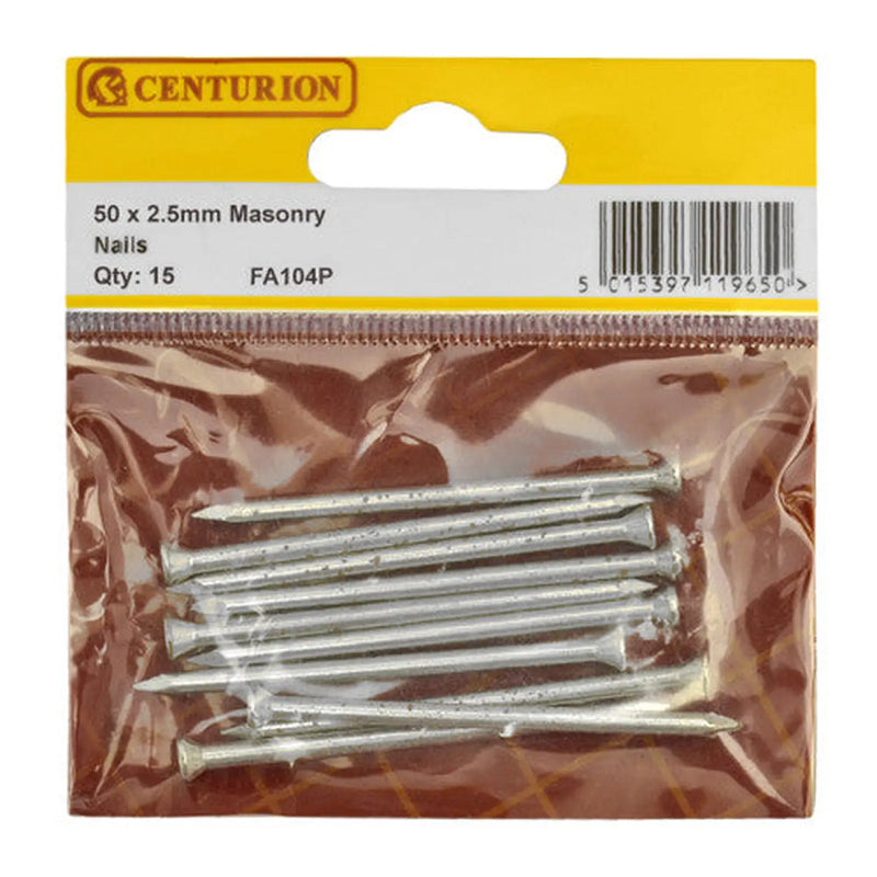 Centurion 50mm Masonry Nails  (Pack of 15) - Pack of 5