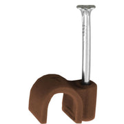 Centurion Brown Cable Clips 7mm - Pack of 5