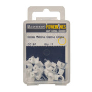 Centurion White Cable Clips 5mm - Pack of 5