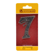 Centurion No.7 Door Numerals, Black, 75mm - Pack of 5