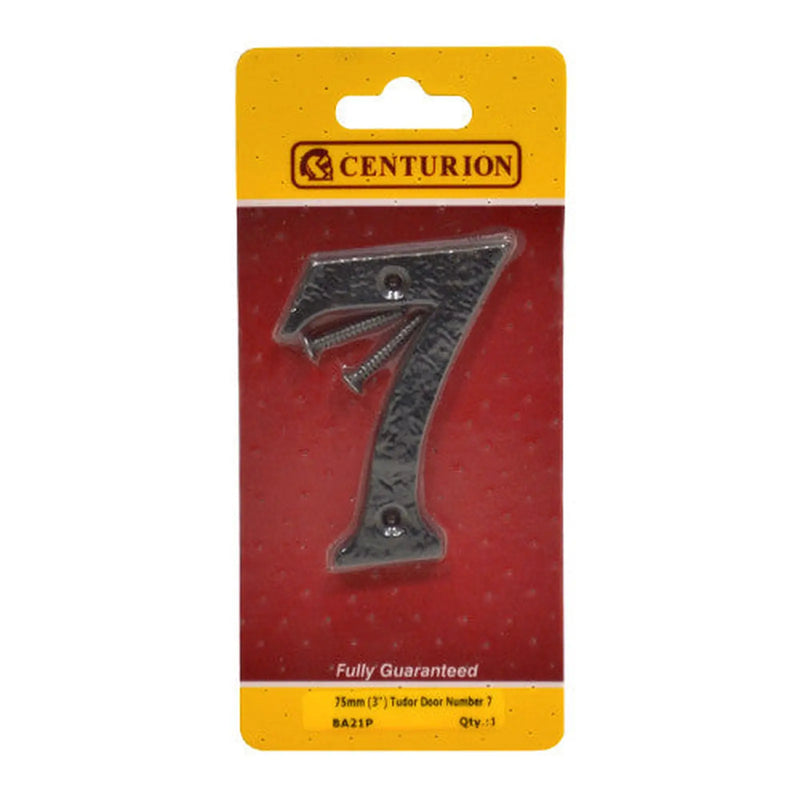 Centurion No.7 Door Numerals, Black, 75mm - Pack of 5