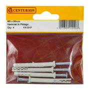 Centurion M8 x 60mm Hammer In Frame Fixings  (Pack of 4) - Pack of 5