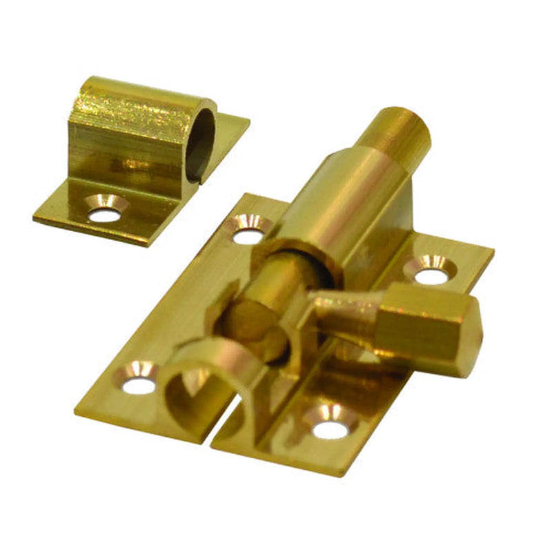 Centurion Straight Barrel Bolts, Polished Brass, 25mm x 38mm - Pack of 10