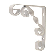 Centurion Wrought Iron Scroll Brackets, White Finish, 100mm - Pack of 10