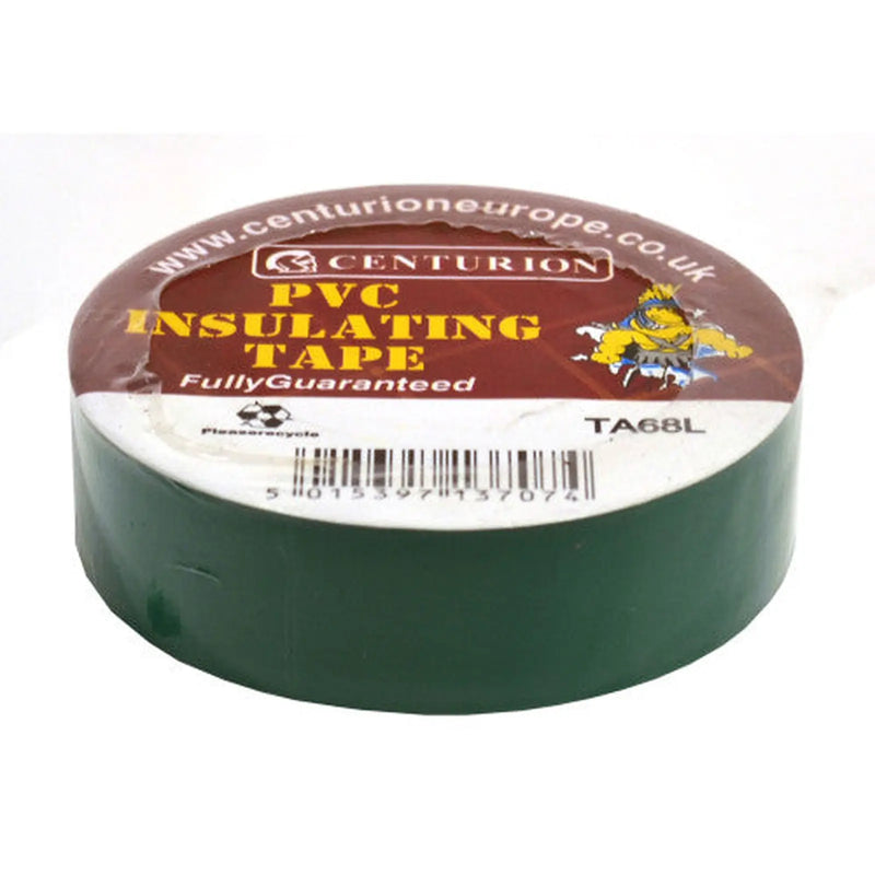 Centurion PVC Green Tape, Green M, 19mm x 20m Green - Pack of 10