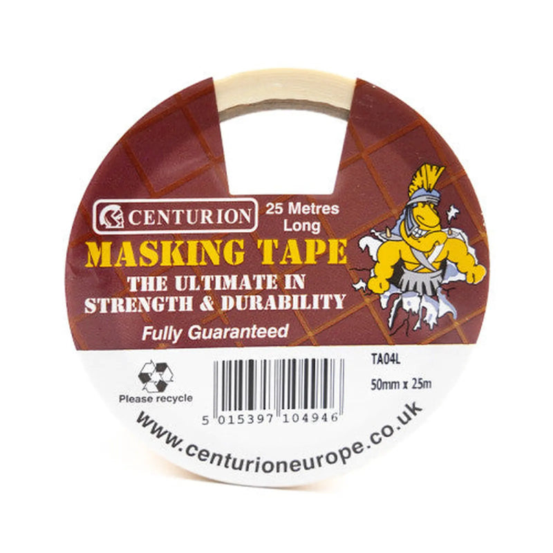 Centurion Masking Tape 50mm x 25m Roll - Pack of 6