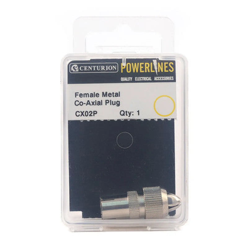 Centurion Female Metal Coaxial Plug - Pack of 5