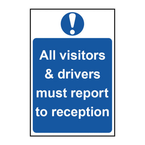 Centurion All visitors must report to reception - SAV (200 x 300mm) - Min Order 2