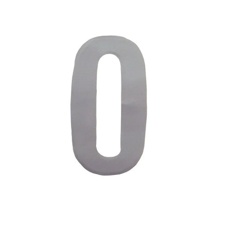 Centurion 75mm White Helvetica Bold Condensed Style Vinyl Number 0 - Pack of 10