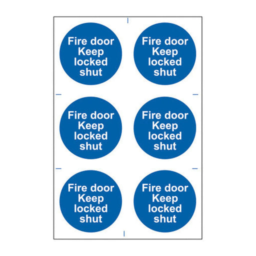Centurion Fire door Keep locked shut - Self Adhesive PP (200 x 300mm) - Min Order 2