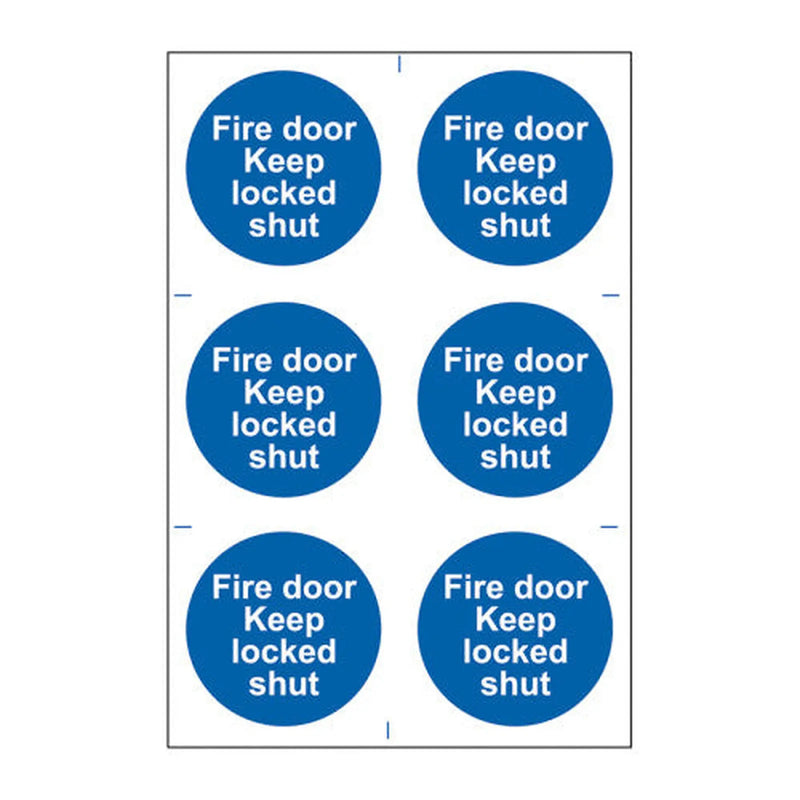 Centurion Fire door Keep locked shut - Self Adhesive PP (200 x 300mm) - Min Order 2