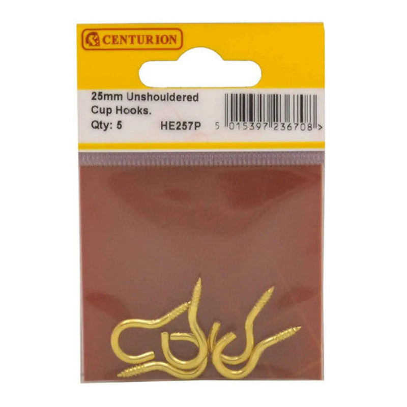 Centurion 25mm EB Unshouldered Cup Hook (Pack of 5)