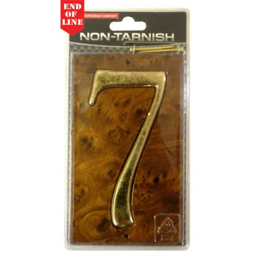 Centurion Walnut/Gold Numbered Plaque 7 - Min Order 4