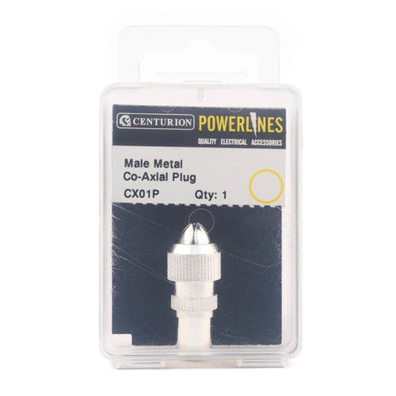 Centurion Male Metal Co-Axial Plug (Packed) - Pack of 5
