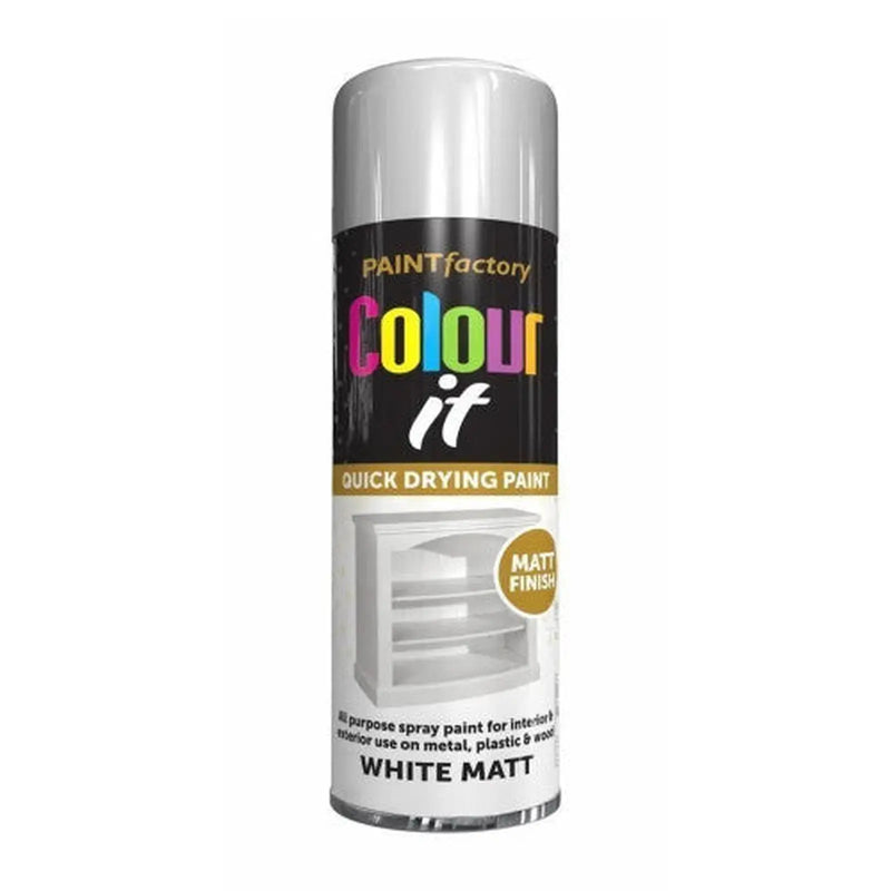 Centurion Colour It Matt Paint, White (400ml) - Pack of 12