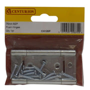 Centurion Steel Flush Hinges, Zinc Plated, 76mm - Pack of 5
