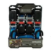 Centurion Ratchet Tie Down (Pack of 4) - 750kg Breaking Strength - 4.5m - Pack of 8