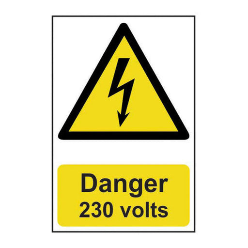 Centurion Danger 230 volts - Self Adhesive PP (200 x 300mm) - Min Order 2