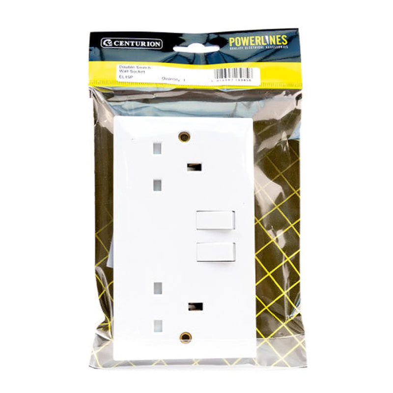 Centurion 13 Amp 2 Gang Switched Wall Socket - Pack of 5