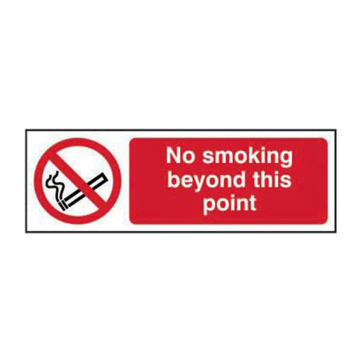 Centurion No smoking beyond this point 1.2mm Recyclable PP (300 x 100mm) - Min Order 4