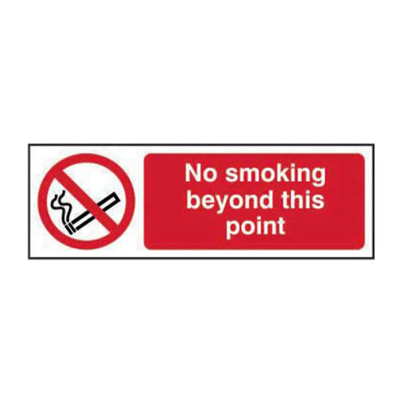 Centurion No smoking beyond this point 1.2mm Recyclable PP (300 x 100mm) - Min Order 4
