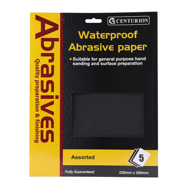 Centurion Abrasives Assorted Emery Cloths, pack of 5