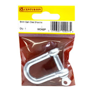 Centurion Dee Shackles, Galvanised, 8mm x 30mm x 16mm - Pack of 5