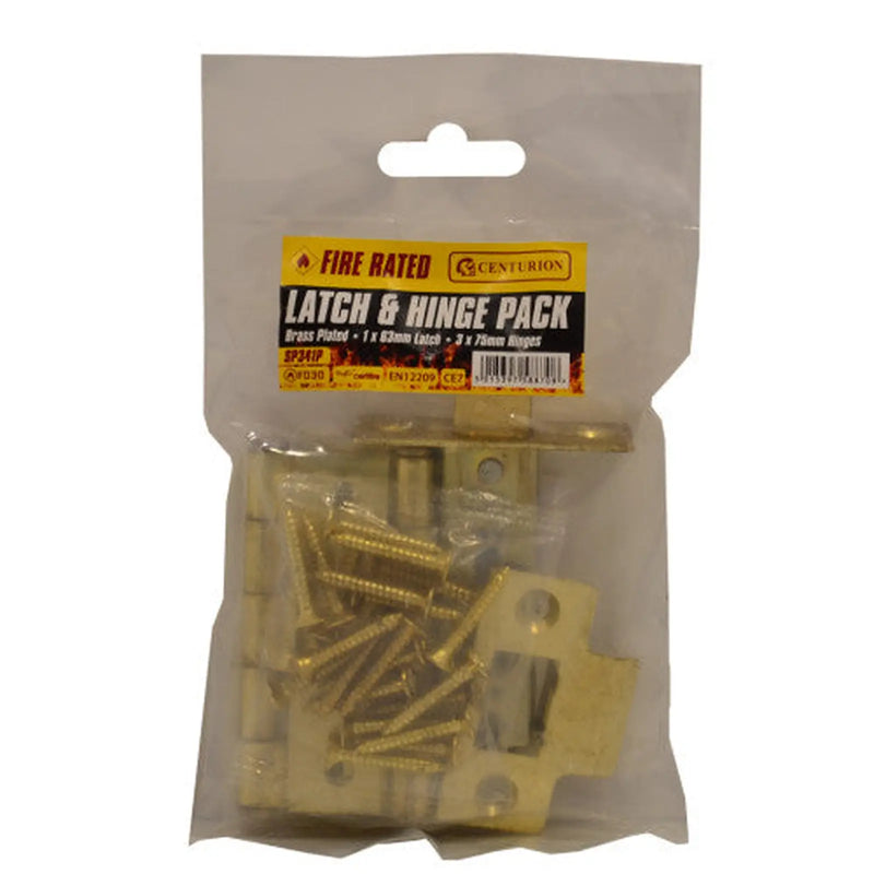 Centurion Latch & Hinge Packs - EB - CE Fire Rated - 4PK - Pack of 5
