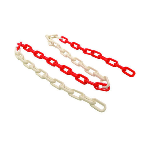 Centurion Short Link Plastic Chain, Red/White, 6mm x 5m - Min Order 2