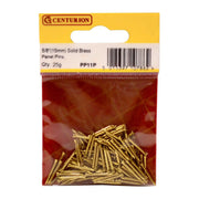 Centurion 15mm Solid Brass Panel Pins (25g) - Pack of 5