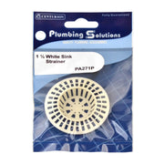 Centurion Sink Strainer - White Plastic - 1 1/2" - Pack of 5