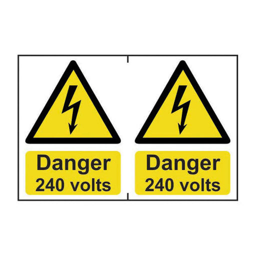 Centurion Danger 240 volts - Self Adhesive PP (300 x 200mm) - Min Order 2