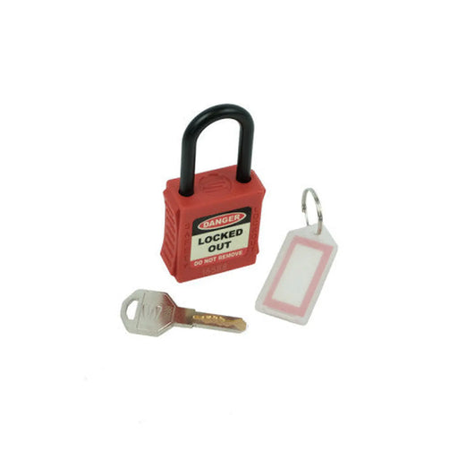 Centurion Safety Lockout Padlocks, Nylon Shackle, Red (each)