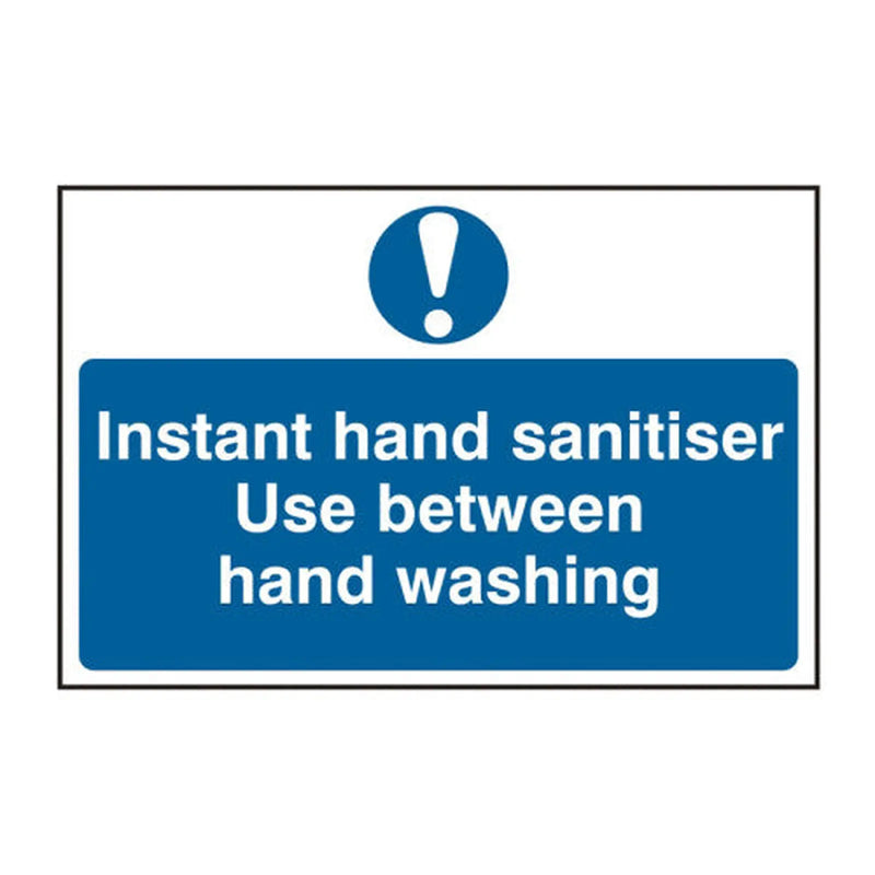 Centurion Instant hand sanitiser Use between hand washing - Self Adhesive PP (300 x 200mm) - Min Order 2
