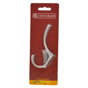 Centurion 125mm Solid Brass Hat & Coat Hook - Satin Chrome - Pack Qty 1 - Pack of 5
